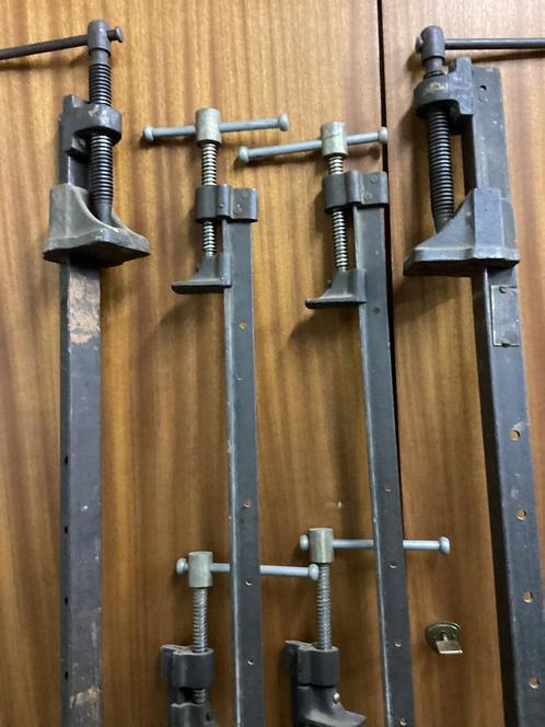 Spanklemmen 6 stuks.Nog in prima staat, niet meer in gebruik, Doe-het-zelf en Bouw, Gereedschap | Handgereedschap, Gebruikt, Ophalen