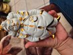 Vintage witte porseleinen clown met Swarovski crystals, Ophalen of Verzenden