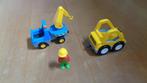 playmobil 123 2 vrachtwagens van de werkers met 1 werker, Kinderen en Baby's, Speelgoed | Playmobil, Ophalen, Zo goed als nieuw