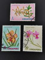 Singapore 1962-68 - bloemen - inheemse orchideeën, Ophalen of Verzenden, Gestempeld