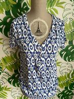 T-shirt Terre Bleue met grafische print - 36, Zo goed als nieuw, Korte mouw, Maat 36 (S), Blauw