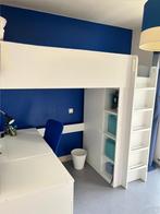 Hoogslaper met bureau IKEA wit, Kinderen en Baby's, Kinderkamer | Bedden, Ophalen, Gebruikt, Hoogslaper of Stapelbed