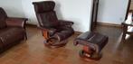 Lederen relax-zetel stressless, met voetsteun, Huis en Inrichting, Zetels | Zetels, Ophalen, Zo goed als nieuw