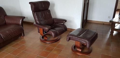 Lederen relax-zetel stressless, met voetsteun, Huis en Inrichting, Zetels | Zetels, Zo goed als nieuw, Ophalen