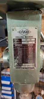 REWER kolomboormachine 220v vloermodel, Doe-het-zelf en Bouw, Gereedschap | Boormachines, Ophalen, Gebruikt, Boormachine