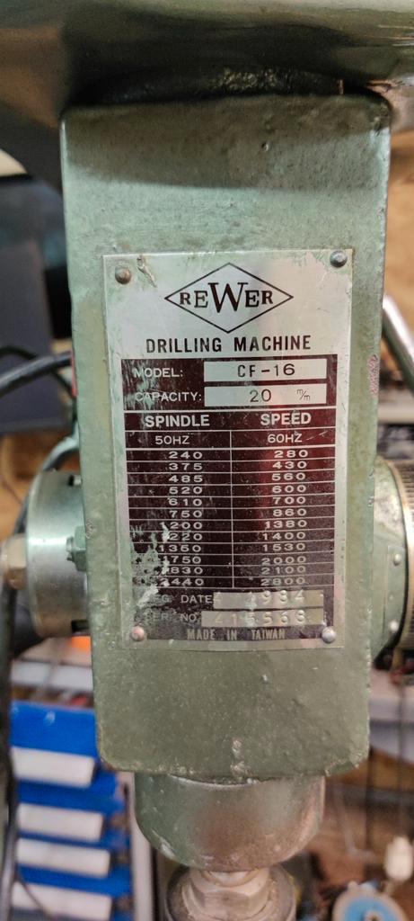 REWER kolomboormachine 220v vloermodel, Doe-het-zelf en Bouw, Gereedschap | Boormachines, Gebruikt, Boormachine, Ophalen