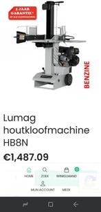 Lumag houtkloofmachine 8 ton op benzine, Tuin en Terras, Ophalen, Benzine, Zo goed als nieuw, Lumag