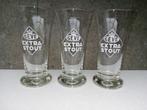 Drie oude GEVE EXTRA STOUT fluitglazen, Ophalen of Verzenden, Zo goed als nieuw, Glas of Glazen, Overige merken
