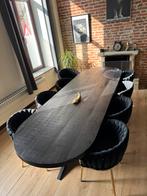 Grote ovale eetkamertafel/vergadertafel + 8 stoelen €1800, Ophalen, Zo goed als nieuw
