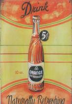 Retro Metalen Sierbord - Orange, Ophalen of Verzenden, Nieuw