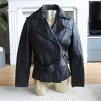 Zeer Mooie Leren Dames Jas (Maat 44) € 70,-, Verzenden, Zwart, Maat 42/44 (L), Zo goed als nieuw