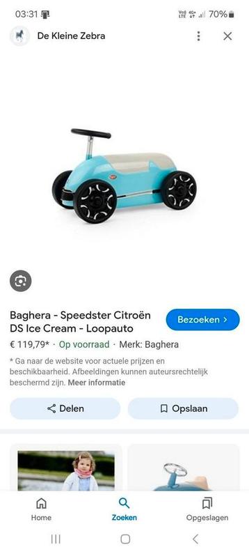 Baghera loopauto metaal, Enlèvement, Utilisé, Véhicule de marche