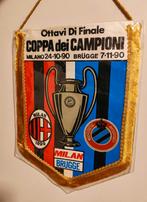 Club Brugge AC Milan 1990 wimpel vaantje vaandel vlag, Divers, Drapeaux & Banderoles, Enlèvement ou Envoi