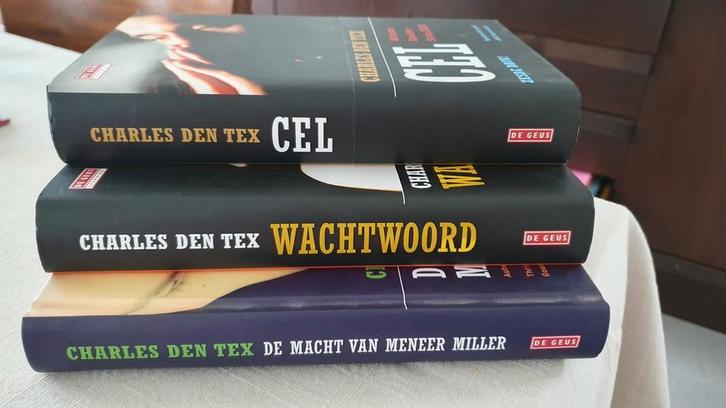 Charles den Tex: Cel, Wachtwoord en Meneer Miller, Boeken, Thrillers, Zo goed als nieuw, Ophalen