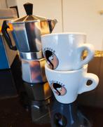 Italiaanse espressokan met kopjes, Huis en Inrichting, Keuken | Servies, Ophalen of Verzenden