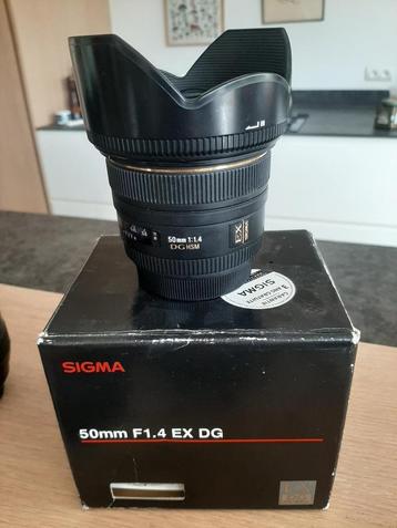Sigma 50mm f/1.4 EX DG HSM beschikbaar voor biedingen