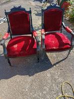 2 antieke Louis XIII (?) stoelen fauteuil, Antiek en Kunst, Ophalen