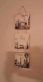 4x Wall Decoration / Muurdecoratie, Maison & Meubles, Enlèvement