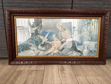 Giovanni Madonna met kind met duiven ingelijste kunst beschikbaar voor biedingen
