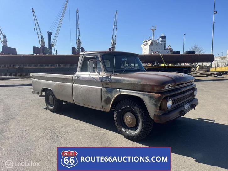 Chevrolet C20 pick-up | 1965 | Route 66 Auctions, Auto's, Oldtimers, Bedrijf, Te koop, Chevrolet, Benzine, Overige carrosserie