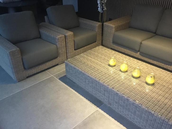 Prachtig Loungeset Outdoor Kingston, Tuin en Terras, Tuinsets en Loungesets, Zo goed als nieuw, Loungeset, Wicker, 5 zitplaatsen