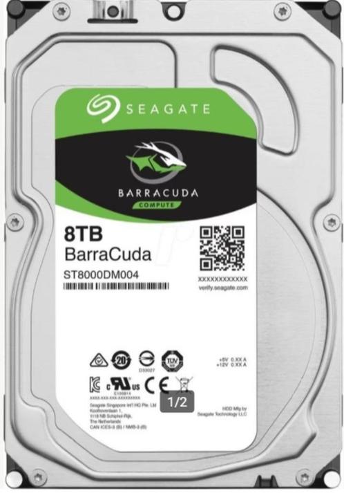 Disque dur 8 TB Seagate BarraCuda, Computers en Software, Harde schijven, Zo goed als nieuw, Desktop, Intern, HDD, SATA, Ophalen of Verzenden