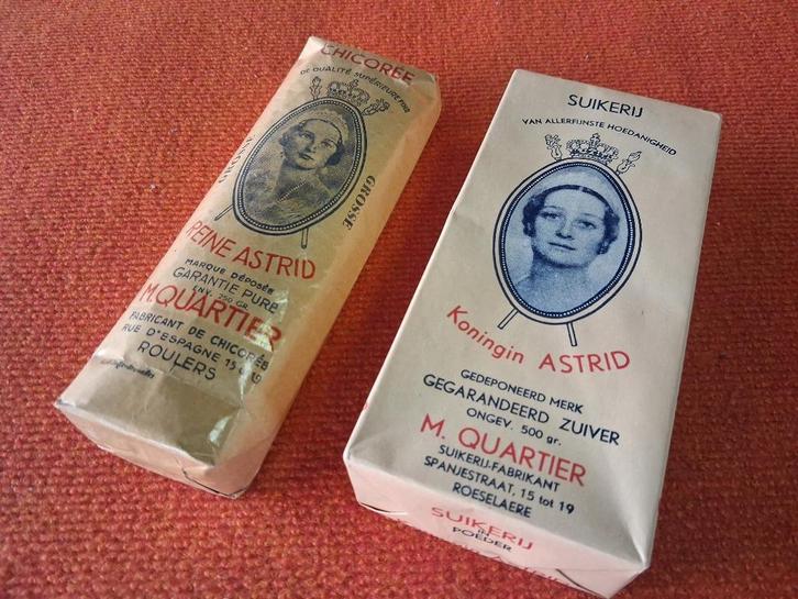 chicorei koningin astrid....2 stuks., Verzamelen, Merken en Reclamevoorwerpen, Zo goed als nieuw, Verpakking, Ophalen of Verzenden