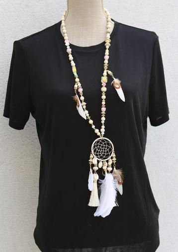 Magnifique long collier tout neuf !, Enlèvement ou Envoi, Neuf, Blanc