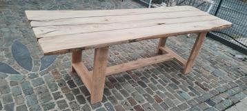 Eettafel MOERASEIK  UNIEK !+/_ 3M! eik boomstam 1414