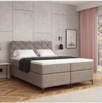 Moderne boxspring met opbergruimte, Huis en Inrichting, Slaapkamer | Boxsprings, Ophalen, Beige, Tweepersoons, 200 cm