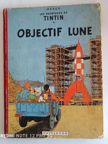 Objectif Lune :  Hergé : Tintin : B8 1953 : GRAND FORMAT, Enlèvement ou Envoi, Une BD, Utilisé, Hergé.
