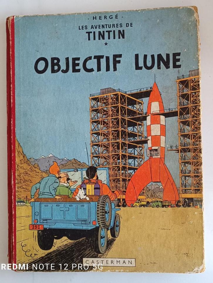 Objectif Lune :  Hergé : Tintin : B8 1953 : GRAND FORMAT, Livres, BD, Utilisé, Une BD, Enlèvement ou Envoi