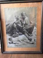 Houtskool tekening A. Evrard 1868 (Adèle Evrard ) Belgische, Antiek en Kunst, Ophalen