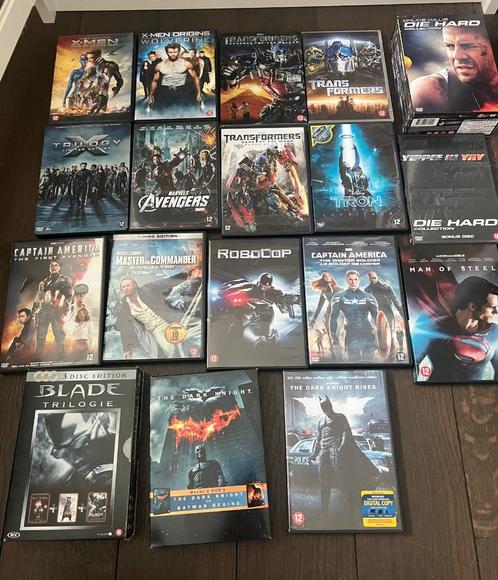 26 actie dvd's : Xman, transformers, blade, capt america..., Cd's en Dvd's, Dvd's | Actie, Zo goed als nieuw, Actie, Ophalen of Verzenden