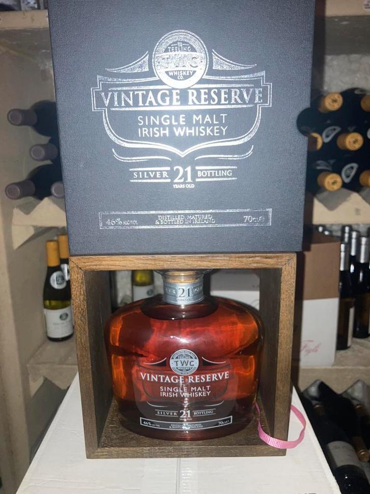 Teeling vintage reserve Silver 21 Y, Verzamelen, Wijnen, Zo goed als nieuw, Vol, Ophalen of Verzenden