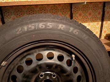 Stalen velgen met banden 215/65 R16, Enlèvement, Comme neuf