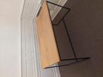 Houten tafel/bureau met zwart onderstel, Huis en Inrichting, Ophalen, Zo goed als nieuw