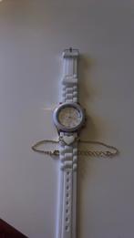 Meisjes horloge Geneva met armbandje Hartje, Ophalen of Verzenden, Nieuw, Wit, Meisje