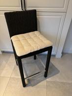 Tabouret de bar, chaise de bar 4 63, hauteur d'assise, noir, Avec repose-pieds, 4 tabourets, Comme neuf, Synthétique