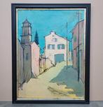 Geert REUSENS, stadsgezicht in Cagnes-sur-Mer, Antiquités & Art, Enlèvement ou Envoi