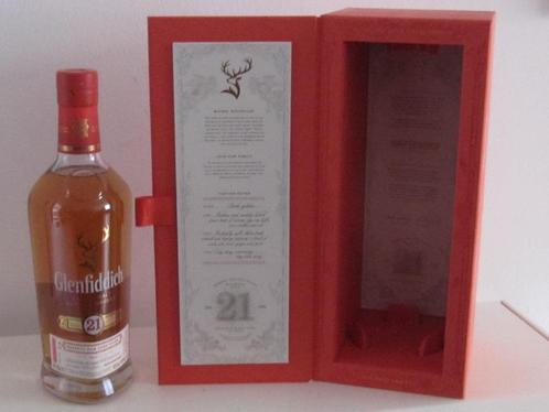 Glenfiddich 21 y - Reserva Rum Cask Finish - 70 cl + box, Verzamelen, Merken en Reclamevoorwerpen, Nieuw, Ophalen of Verzenden