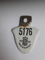 Fietsplaat Antwerpen 1915 WOI, Verzamelen, Overige Verzamelen, Ophalen of Verzenden, Gebruikt