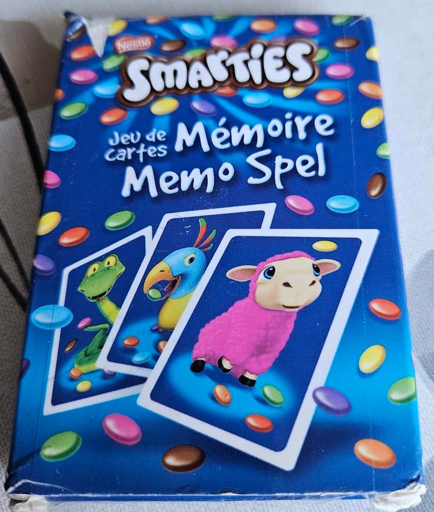 Smarties Memory spel
Het artikel op de afbeeldin, Verzamelen, Speelkaarten, Jokers en Kwartetten, Zo goed als nieuw, Ophalen of Verzenden