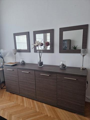 Commode met vitrine en drie spiegels, Enlèvement, Comme neuf