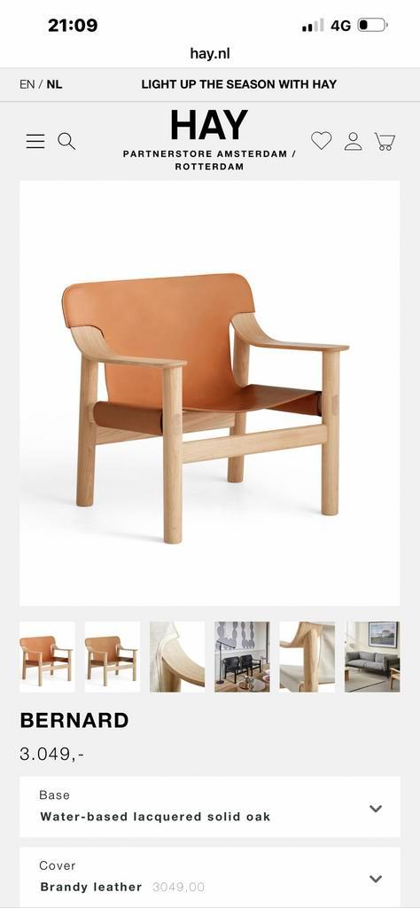 Chaise / fauteuil Bernard HAY BERNARD WATER-BASED SOLID OAK, Maison & Meubles, Fauteuils, Comme neuf, Enlèvement