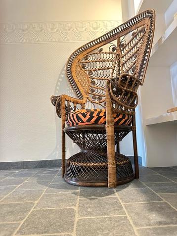 Vintage Bamboe/rotan peackockchair pauwenstoel butterfly beschikbaar voor biedingen