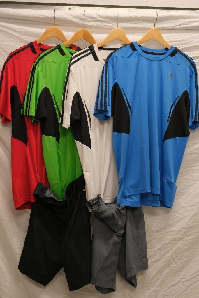 Adidas - Training Shirt (4) & Short (2) - Climacool, Kleding | Heren, Sportkleding, Gedragen, Fitness, Maat 56/58 (XL), Ophalen