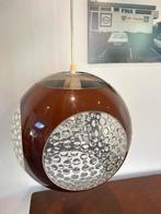 Vintage massive bruine space age hanglamp, Ophalen, Gebruikt, Kunststof