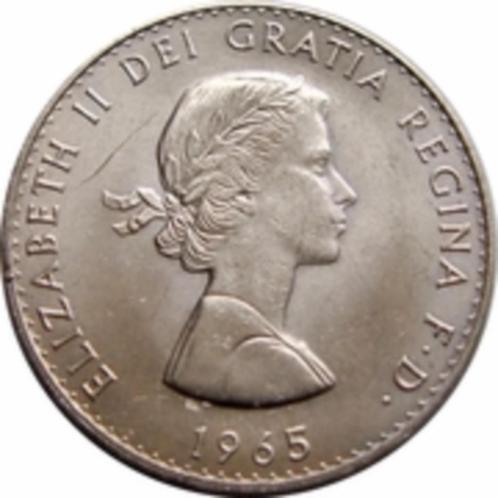 1 kroon (¼)-Elizabeth II Churchill 1965 Verenigd Koninkrijk, Postzegels en Munten, Munten | Europa | Niet-Euromunten, Losse munt