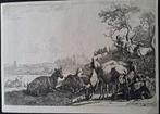 Paulus Potter 1625 - 1654 etching "  De Herder " uit 1644, Ophalen of Verzenden